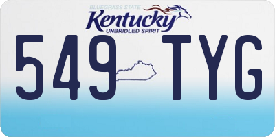 KY license plate 549TYG