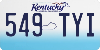 KY license plate 549TYI