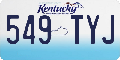 KY license plate 549TYJ