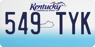 KY license plate 549TYK