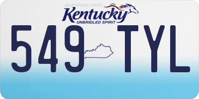 KY license plate 549TYL