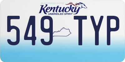 KY license plate 549TYP