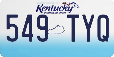 KY license plate 549TYQ