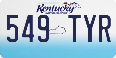 KY license plate 549TYR