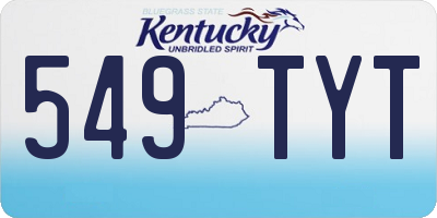 KY license plate 549TYT