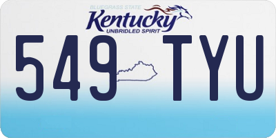 KY license plate 549TYU