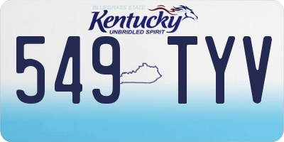 KY license plate 549TYV