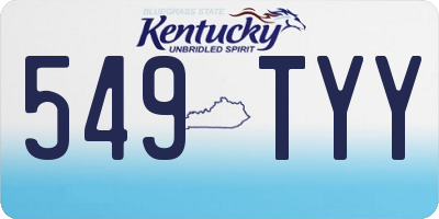 KY license plate 549TYY