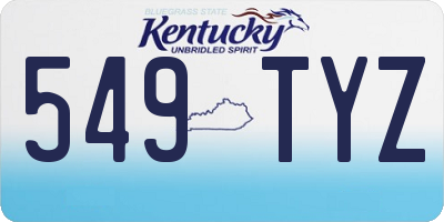 KY license plate 549TYZ