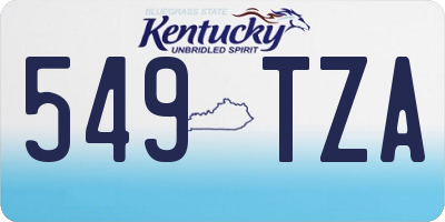 KY license plate 549TZA