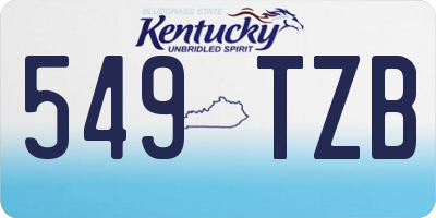 KY license plate 549TZB
