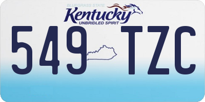 KY license plate 549TZC