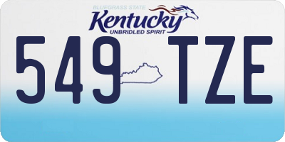 KY license plate 549TZE
