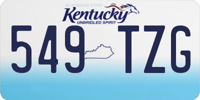 KY license plate 549TZG