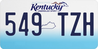 KY license plate 549TZH
