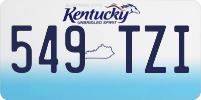 KY license plate 549TZI