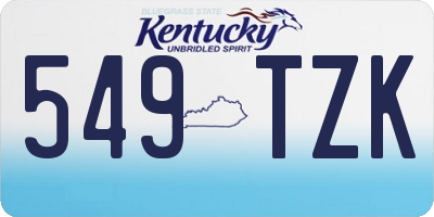 KY license plate 549TZK
