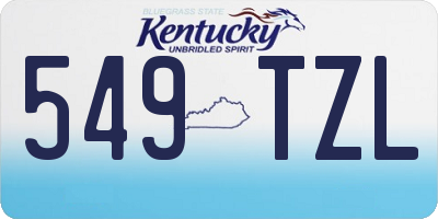 KY license plate 549TZL