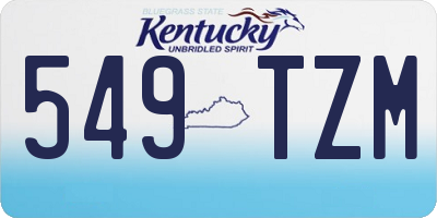 KY license plate 549TZM