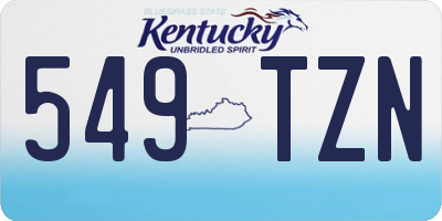 KY license plate 549TZN