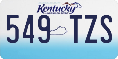 KY license plate 549TZS