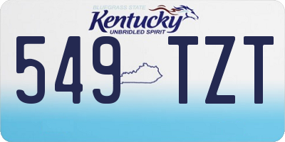 KY license plate 549TZT