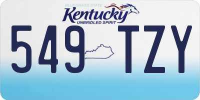 KY license plate 549TZY