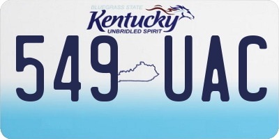 KY license plate 549UAC