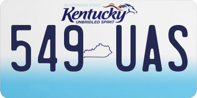 KY license plate 549UAS