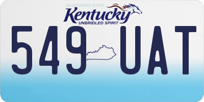 KY license plate 549UAT