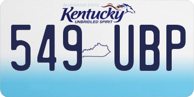 KY license plate 549UBP
