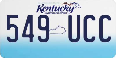 KY license plate 549UCC