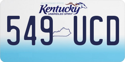 KY license plate 549UCD