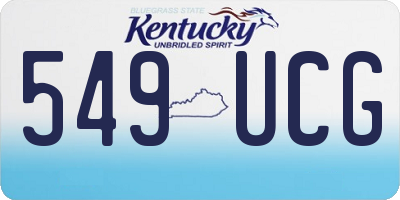 KY license plate 549UCG
