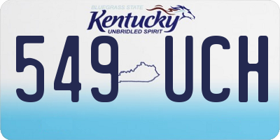 KY license plate 549UCH
