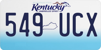 KY license plate 549UCX