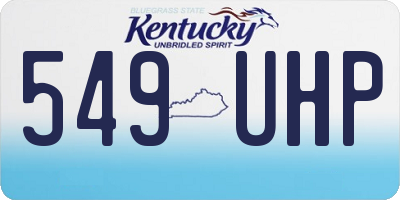 KY license plate 549UHP