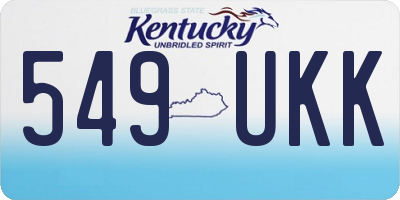KY license plate 549UKK