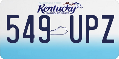 KY license plate 549UPZ