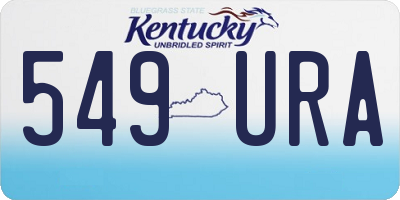 KY license plate 549URA