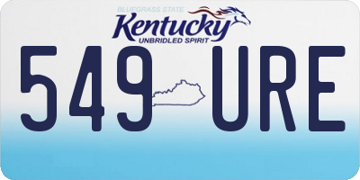 KY license plate 549URE