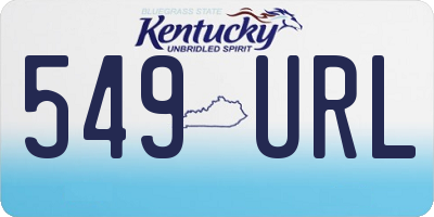 KY license plate 549URL