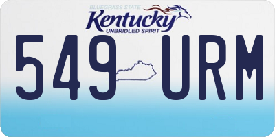 KY license plate 549URM