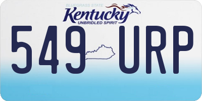 KY license plate 549URP