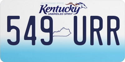KY license plate 549URR
