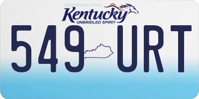 KY license plate 549URT