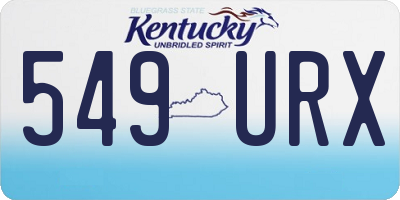 KY license plate 549URX