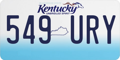 KY license plate 549URY