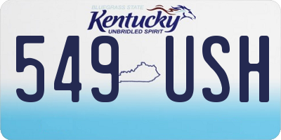 KY license plate 549USH