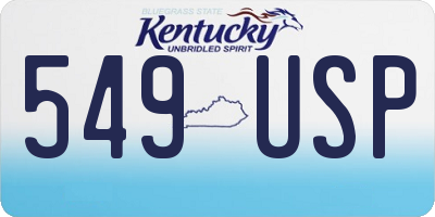 KY license plate 549USP